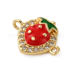 Латунные микропаве прозрачные кубические цирконии фруктовые соединители подвески&nbsp;KK-I276-15G-B01