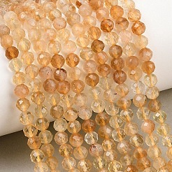 Hilos de cuentas de citrino natural (calentado)&nbsp;G-G155-B03-02A