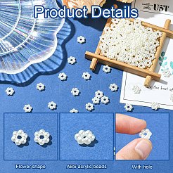 300 шт. акриловые имитационные бусины из АБС-пластика&nbsp;OACR-YW0003-49