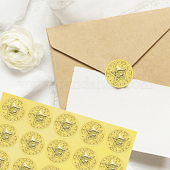 Наклейки с изображением бумаги из золотой фольги STIC-WH0030-001