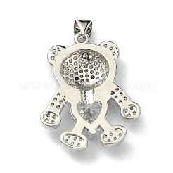 Латунные микро проложить кубического циркония подвески ZIRC-F137-01P