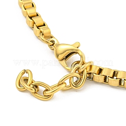 Bracelets à maillons d'ancrage en acier inoxydable 304 émaillé pour femmes&nbsp;BJEW-G717-15G