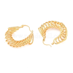 Латунная серьга-кольцо для женщин&nbsp;LS-EJEW-L288-001G