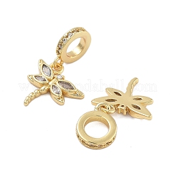 Стойка покрытие латунь прозрачный кубический цирконий европейские подвески-шармы KK-Q006-59G-02