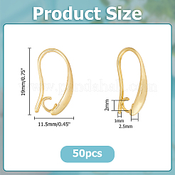 50 шт латунные серьги крючки&nbsp;KK-HS0001-75