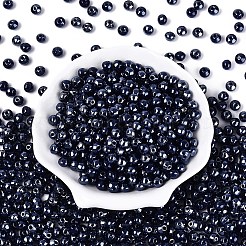 Непрозрачные цветные стеклянные бусины SEED-N007-34K