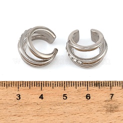 Ohrstecker aus Edelstahl 304 mit Mikropavé-Fassung und Zirkonia für Damen&nbsp;SA-CBAABBA-13P