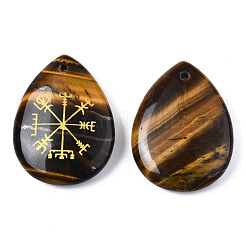 Природных тигровый глаз подвески&nbsp;G-T122-72C