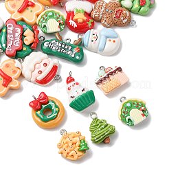 30шт 15 стиля рождественские подвески из непрозрачной смолы CRES-FS0001-33