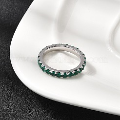 Латунные микро проложить пальцев кольца кубического циркония RJEW-P166-09B-P