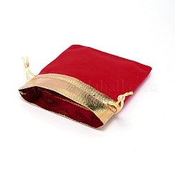 Rechteckige Samt Schmuckbeutel Taschen&nbsp;TP-WH0012-01B-01