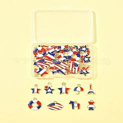45 шт. 9 стиля эмалевые подвески из сплава ко Дню независимости&nbsp;FIND-FS0004-09