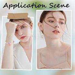 30шт 5 цвета стеклянные подвески GLAA-SC0002-58