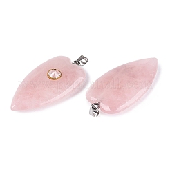 Colgantes naturales de cuarzo rosa&nbsp;G-Q601-47H