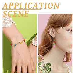 36 шт. 6 стильных стеклянных подвески-зерна и акриловые соединители PALLOY-TA00220