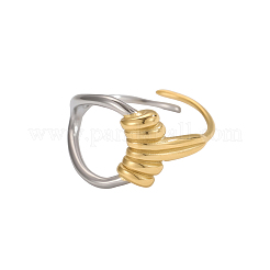 Anneaux de manchette bicolores en acier inoxydable 304&nbsp;STAS-OY018-11GP
