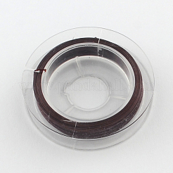 タイガーテールワイヤー  ナイロン被覆ステンレス鋼  ココナッツブラウン  0.38mm  約32.8フィート（10m）/ロール&nbsp;TWIR-S001-0.38mm-02-1
