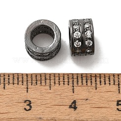 Колонка латунные микро проложить кубического циркония европейских бусы KK-C072-21B