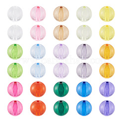 90шт 15 цвета прозрачные акриловые бусины&nbsp;MACR-TA0001-21