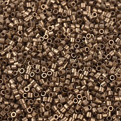 MIYUKIデリカビーズ小  シリンダー  日本製シードビーズ  15/0  （dbs0115)ダークトパーズゴールド光沢  1.1x1.3mm  穴：0.7mm  約175000個/袋  50 G /袋&nbsp;SEED-X0054-DBS0115