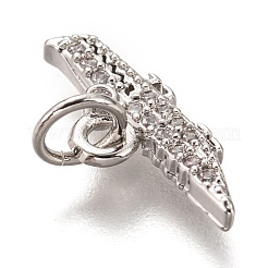 Латунные микропаве прозрачные кубические циркониевые подвески&nbsp;ZIRC-B002-53P