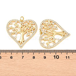 Латунные микропаве прозрачные подвески с фианитом&nbsp;KK-C166-03G