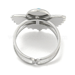 Кольца-манжеты из синтетической бирюзы из нержавеющей стали 304 G-Z056-02P-05