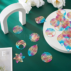 32 шт. 8 стильных филигранных подвески из нержавеющей стали 430&nbsp;STAS-BY0001-10