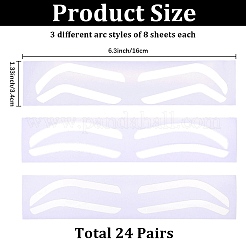 24шт 3 стиля пластиковая кожа для татуажа бровей&nbsp;AJEW-CP0009-58A