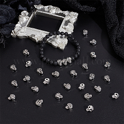 Сплавочные овальные бусины тибетского стиля  TIBEB-UN0001-02