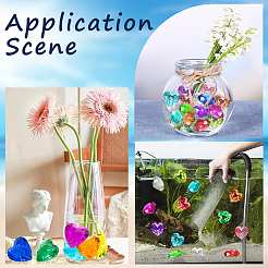 10шт 10 цвета прозрачные акриловые бусины TACR-SP0001-16