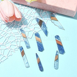 8шт 4 стиля подвески из прозрачной смолы и орехового дерева RESI-FS0001-77