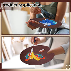 1шт деревянная палитра для масляной живописи&nbsp;AJEW-BC0009-33