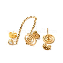 Серьги-гвоздики из нержавеющей стали 304 с вакуумным покрытием PVD&nbsp;EJEW-C049-01G