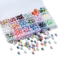 540 шт. 18 стиля радужные бусины из абс-пластика и акрила с имитацией жемчуга DIY-YW0008-08
