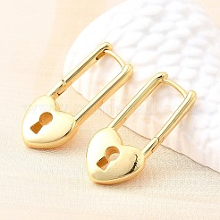 Серьги-кольца с латунным замком EJEW-Z121-03G