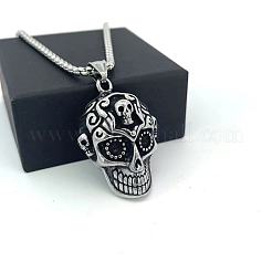 Панк ретро подвеска в виде черепа из нержавеющей стали 304 для женщин и мужчин&nbsp;LM6157