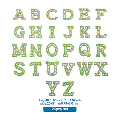 Патчи со стразами из смолы алфавита&nbsp;DIY-TAC0005-45G