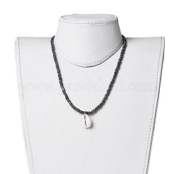 Стеклянные бусины кулон ожерелья NJEW-JN02314-M