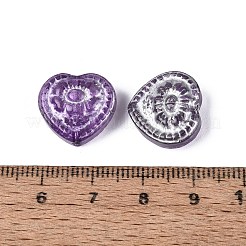 Perles de verre transparentes de peinture de cuisson&nbsp;DGLA-N018-26D