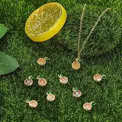 10шт 5 цвета латунные микро проложить кубический цирконий шармы&nbsp;KK-CJ0004-08