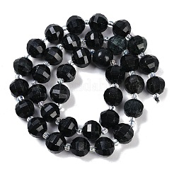 Hilos de cuentas de jade negro natural&nbsp;G-G182-B25-04