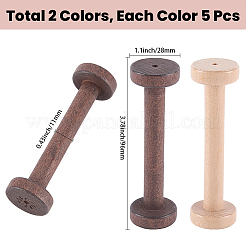 10 Stück 2 Farben Holz Nähstickgarnspule&nbsp;WOOD-SC0002-35
