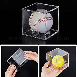 Anti-UV-Baseball-Vitrinen aus Acryl&nbsp;CON-WH0130-02