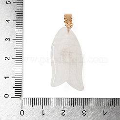 Резные подвески из натурального кварцевого кристалла и синтетической бирюзы&nbsp;G-Z084-01G-01