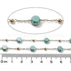 Ионное покрытие (ip) 304 нержавеющая сталь цепочка из бисера ручной работы CHS-K019-03G-06