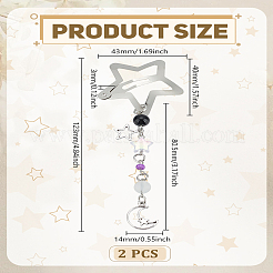 2 шт. заколки для волос из сплава&nbsp;PHAR-LP0001-03