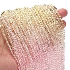 Прозрачные окрашенные стеклянные бусины&nbsp;LS-DGLA-A034-T3mm-A25