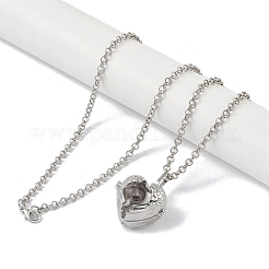 Ottone collane del pendente di strass&nbsp;NJEW-G089-16D-P