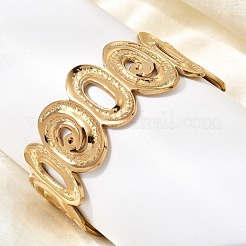 Bracciali rigidi in acciaio inossidabile 304 martellato per donna&nbsp;BJEW-T030-02G